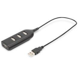 Digitus Hub/Koncentrator DIGITUS 4-portowy USB 2.0 HighSpeed pasywny czarny