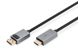 Digitus Kabel adapter DIGITUS PREMIUM DisplayPort - HDMI 4K 30Hz DP/HDMI M/M 1.8m