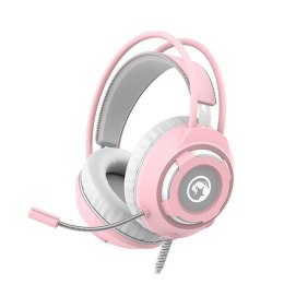 Marvo Słuchawki z mikrofonem Marvo HG8936 dla dziewczyny, pastelowy róż
