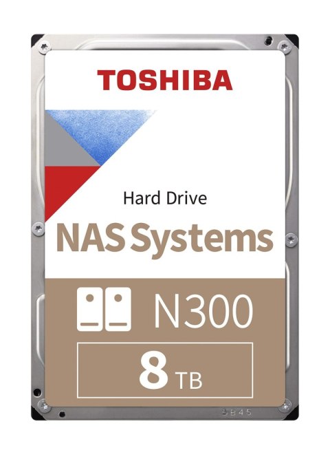 TOSHIBA Dysk Toshiba N300 HDWG480EZSTA 8TB 3,5" 7200 256MB SATA III NAS