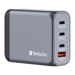 Verbatim Ładowarka sieciowa Verbatim GaN GNC-100 3xUSB-C PD (2x100W+65W) 1xUSB-A QC 3.0