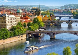 Castor Puzzle 500 elementów - Widok na mosty w Pradze