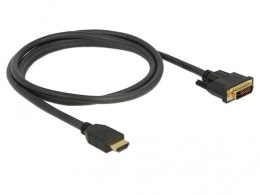Delock Kabel HDMI-DVI-D 1.5m czarny dual link pozłacane styki