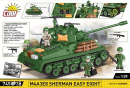 Cobi Klocki Klocki M4A3E8 Sherman Easy Eight 745 elementów