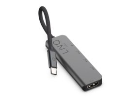 Linq Wieloportowy Hub 5w1 HDMI 4K,2xUSB-A 3.2,USB-C 3.2,USB-C PD 100W