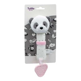 TULILO Zabawka z dźwiękiem - Panda różowa 16 cm