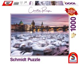 Schmidt Puzzle Premium Quality 1000 elementów Christian Ringer Praskie łabędzie