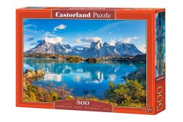 Castor Puzzle 500 elementów Góry Torres Del Paine Patagonia Chile