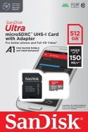 SanDisk Karta Ultra microSDXC 512GB 150MB/s A1 + Adapter SD