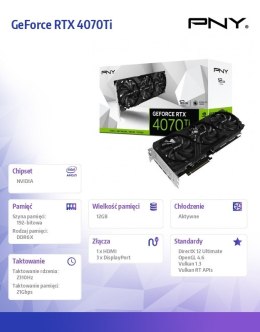 PNY Karta graficzna GeForce RTX 4070Ti 12GB Verto Triple Fan Edition VCG4070T12TFXPB1
