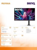 Benq Monitor 27 cali PD2705UA LED 5ms/QHD/IPS/HDMI/DP/USB