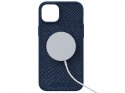 Njord by Elements Etui do iPhone 15 Plus MagSafe Skóra łososia Niebieskie