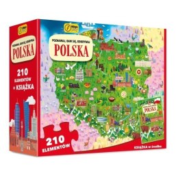 Wilga Play Puzzle 210 elementów Polska. Poznawaj, baw się, odkrywaj