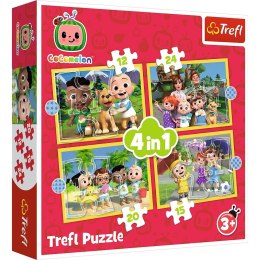 Trefl Puzzle 4w1 Cocomelon Poznaj bohaterów
