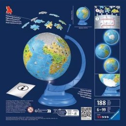 Ravensburger Polska Puzzle 188 elementów 3D Globus podświetlany