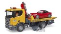 BRUDER Pojazdy Scania Super 560R Laweta pomocy drogowej i Roadster