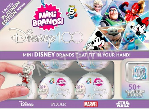 ZURU 5 Surprise Figurki Mini Brands Disney seria Platinum karton 18 sztuk