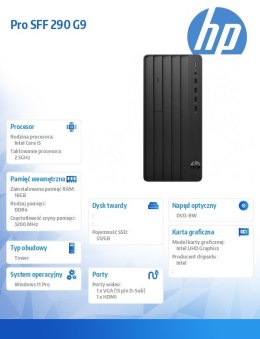 HP Inc. Komputer 290SFF G9R i5-13500 512/16/DVDR/W11P 936B0EA