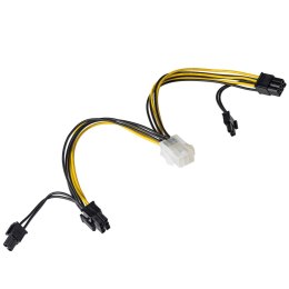 AKYGA Kabel adapter Akyga AK-CA-55 PCI Express 6 pin (F) / 2x 8 (6+2) pin (M) 0,15m