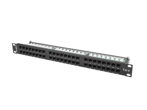 LANBERG Patch panel Lanberg PPU6-1048-B 48 port 1U kat.6 czarny