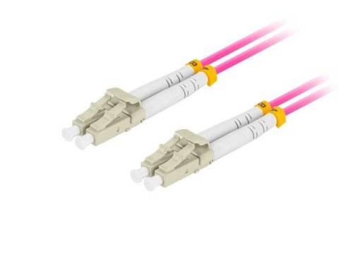 LANBERG Patchcord światłowodowy Lanberg MM LC/UPC-LC/UPC DUPLEX 3.0MM OM4 50/125 LSZH 0.5m fioletowy