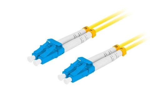 LANBERG Patchcord światłowodowy Lanberg SM LC/UPC-LC/UPC DUPLEX 3.0MM LSZH G657A1 0.5m żółty