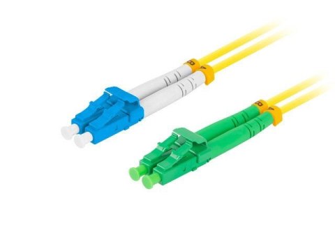 LANBERG Patchcord światłowodowy Lanberg SM LC/UPC-SC/APC DUPLEX 3.0MM LSZH G657A1 0.5m żółty