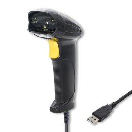 Qoltec Czytnik kodów kreskowych Qoltec laserowy 1D | USB | Czarny