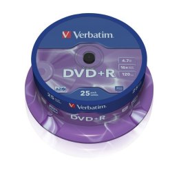 VERBATIM DVD+R Verbatim 16x 4.7GB Matt Silver (cake 25)