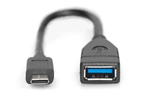 Digitus Kabel USB 3.1 Gen 1 DIGITUS SuperSpeed OTG Typ USB C/USB A M/Ż czarny 0,15m