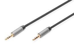 Digitus Kabel połączeniowy audio DIGITUS PREMIUM MiniJack Stereo Typ 3.5mm/3.5mm M/M nylon 1m