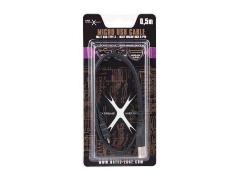 Natec Kabel Natec USB micro AM-MBM5P 2.0 0,5m Extreme Media (blister)