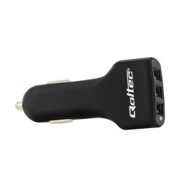 Qoltec Ładowarka samochodowa Qoltec 24W 5V 4,8A 3xUSB