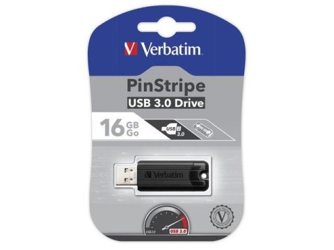 VERBATIM Pendrive Verbatim 16GB PinStripe USB 3.0