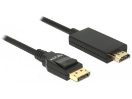 Delock Kabel adapter Delock DisplayPort v1.2A - HDMI M/M 1m 4K czarny