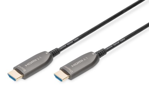 Digitus Kabel DIGITUS połączeniowy hybrydowy AOC HDMI 2.1 Ultra High Speed 8K60Hz UHD HDMI A/HDMI A M/M czarny 15m