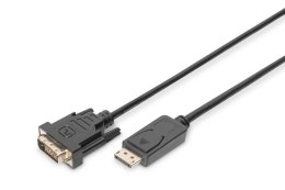 Digitus Kabel adapter DIGITUS DisplayPort z zatrzaskiem 1080p 60Hz FHD Typ DP/DVI-D (24+1) M/M 2m