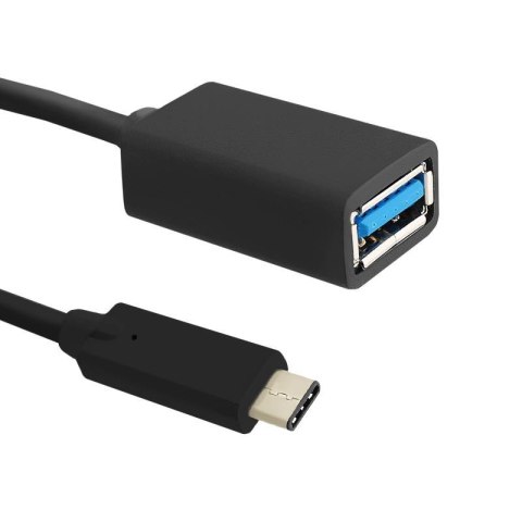 Qoltec Kabel USB Qoltec 3.1 typ C męski USB 3.0 A żeński 0,2m