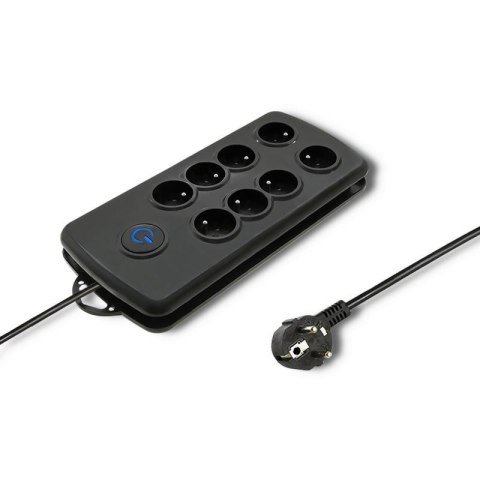 Qoltec Listwa zasilająca antyprzepięciowa Qoltec Quick Switch | 8 gniazd | 2,5m