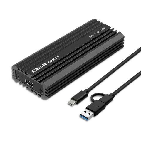 Qoltec Obudowa/kieszeń Qoltec NV2270 na dysk M.2 SSD | SATA | NVMe | USB-C | 2TB