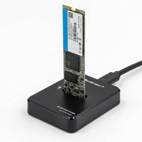 Qoltec Stacja dokująca Qoltec dysków SSD M.2 SATA | NGFF | USB 3.1