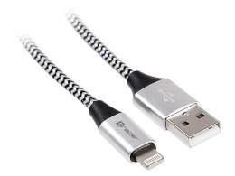 Tracer Kabel Tracer USB 2.0 iPhone AM - Lightning 1m czarno-srebrny