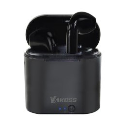 VAKOSS Słuchawki z mikrofonem VAKOSS SK-832BK Bluetooth, douszne, ze stacją dokującą, czarne