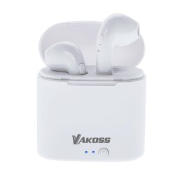 VAKOSS Słuchawki z mikrofonem VAKOSS SK-832BW Bluetooth, douszne, ze stacją dokującą, białe