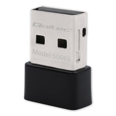 Qoltec Adapter Qoltec Wi-Fi USB ultraszybki, bezprzewodowy mini | standard AC | 650Mbps