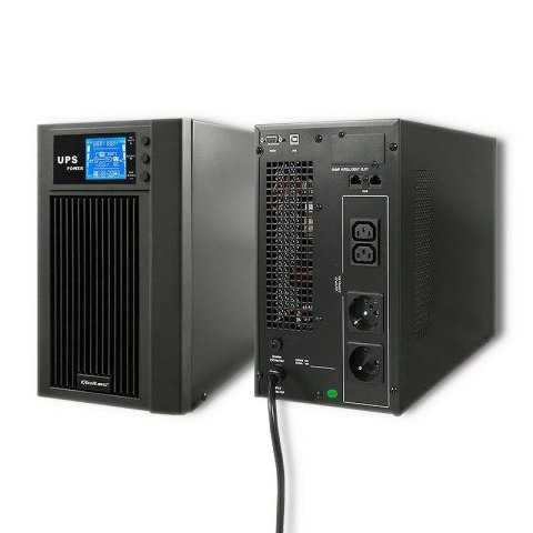 Qoltec Zasilacz awaryjny UPS Qoltec | On-line | Pure Sine Wave | 3kVA | 2.4kW | LCD | USB