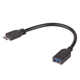 AKYGA Kabel USB 3.0 Akyga AK-AD-30 USB A(F) - micro USB B(M) 0,15m OTG czarny