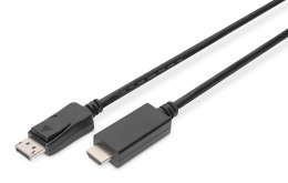 Digitus Kabel adapter DIGITUS DisplayPort 1.2 4K 60Hz UHD Typ DP/HDMI A M/M czarny 1m