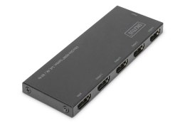 Digitus Rozdzielacz (Splitter) DIGITUS Ultra Slim HDMI 1x4, 4K 60Hz 3D HDR, HDCP 2.2, 18 Gbps, Micro USB
