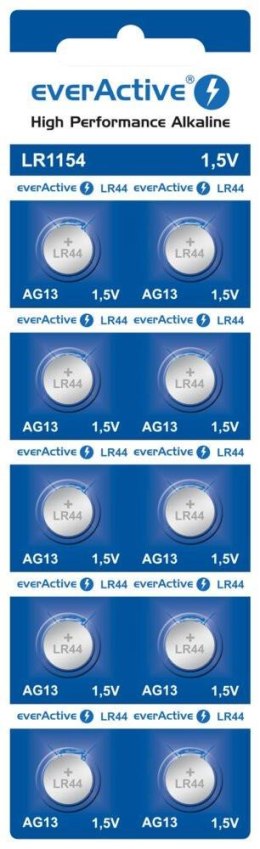 Everactive Baterie alkaliczne mini everActive AG13 G13 LR1154 LR44 10 sztuk